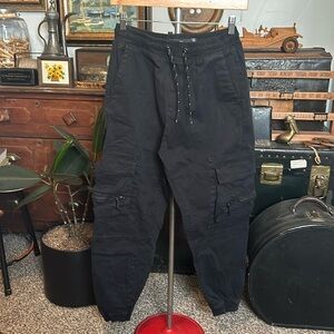 Bershka Black Tactical Cargo Utility Pants